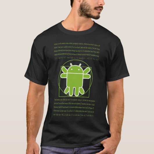 Vitruviaans Man Android T-shirt (Voorkant)