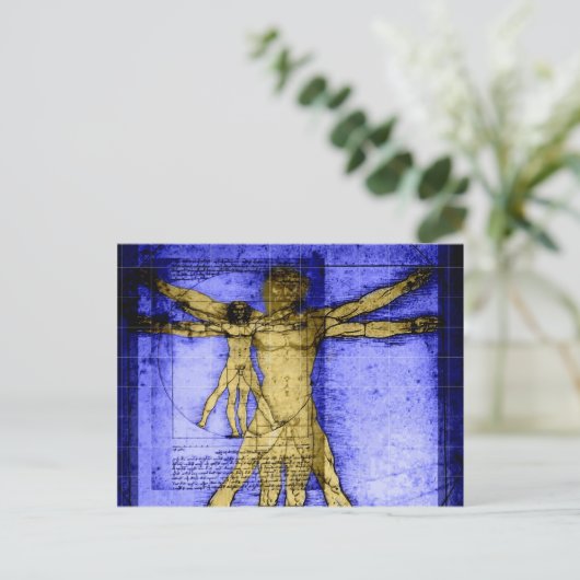 Vitruviaans Man Briefkaart (Staand voorkant)