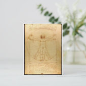 Vitruviaans man. briefkaart (Staand voorkant)