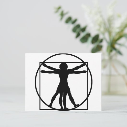 Vitruviaans Man Briefkaart (Staand voorkant)