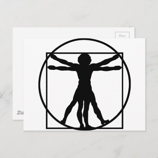 Vitruviaans Man Briefkaart (Voorkant / Achterkant)