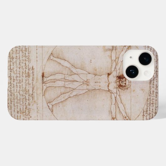 Vitruviaans Man Case-Mate iPhone Case (Achterkant (horizontaal))