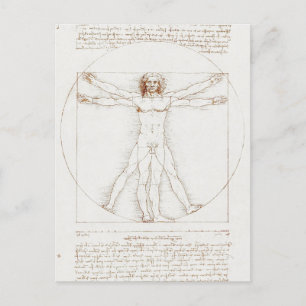Vitruviaans Man Da Vinci Briefkaart