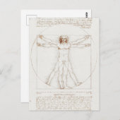 Vitruviaans Man Da Vinci Briefkaart (Voorkant / Achterkant)