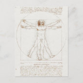 Vitruviaans Man Da Vinci Briefkaart (Voorkant)