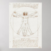 Vitruviaans Man Da Vinci Poster (Voorkant)