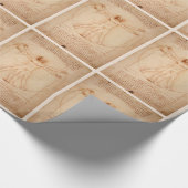 Vitruviaans Man - da Vinci - verpakkingspapier Cadeaupapier (Hoek)