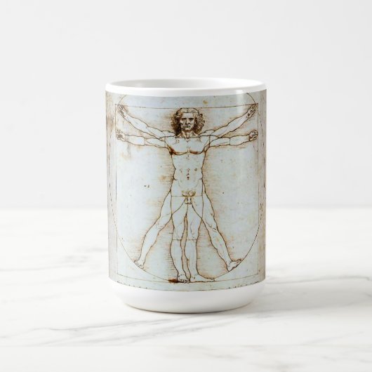 Vitruviaans Man door de Mok Leonardo da Vinci Coff (Center)