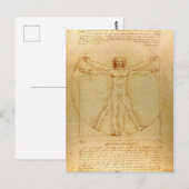 Vitruviaans Man door Leonardo Da Vinci Briefkaart (Voorkant / Achterkant)
