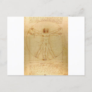 Vitruviaans Man door Leonardo da Vinci Briefkaart