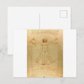 Vitruviaans Man door Leonardo da Vinci Briefkaart (Voorkant / Achterkant)