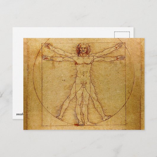 Vitruviaans Man door Leonardo da Vinci Briefkaart (Voorkant / Achterkant)