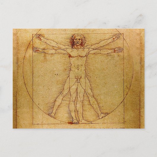 Vitruviaans Man door Leonardo da Vinci Briefkaart (Voorkant)