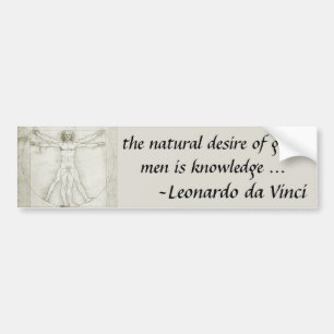 Vitruviaans Man door Leonardo da Vinci Bumpersticker
