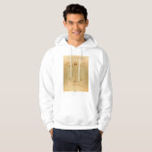 Vitruviaans Man door Leonardo Da Vinci Hoodie (Voorkant volledig)