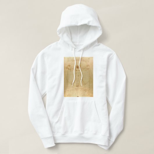Vitruviaans Man door Leonardo Da Vinci Hoodie (Design voorkant)