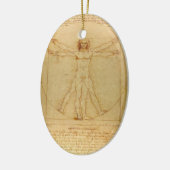 Vitruviaans Man door Leonardo Da Vinci Keramisch Ornament (Links)