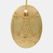 Vitruviaans Man door Leonardo Da Vinci Keramisch Ornament (Voorkant)