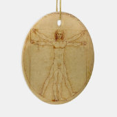 Vitruviaans Man door Leonardo da Vinci Keramisch Ornament (Rechts)
