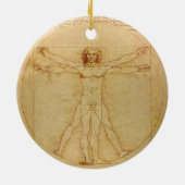 Vitruviaans Man door Leonardo da Vinci Keramisch Ornament (Achterkant)