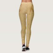 Vitruviaans Man door Leonardo Da Vinci Leggings (Achterkant)