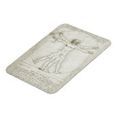 Vitruviaans Man door Leonardo da Vinci Magneet (Linkerzijde)