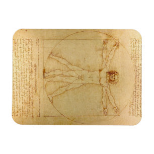Vitruviaans Man door Leonardo Da Vinci Magneet