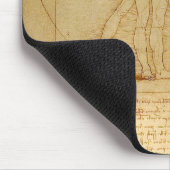 Vitruviaans Man door Leonardo Da Vinci Muismat (Hoek)
