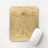 Vitruviaans Man door Leonardo Da Vinci Muismat (Met muis)