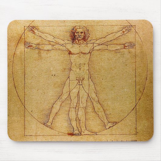Vitruviaans Man door Leonardo da Vinci Muismat (Voorkant)