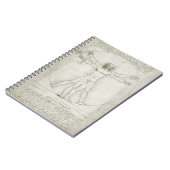 Vitruviaans Man door Leonardo da Vinci Notitieboek (Linkerzijde)