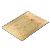 Vitruviaans Man door Leonardo Da Vinci Notitieboek (Linkerzijde)