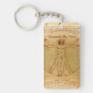 Vitruviaans Man door Leonardo da Vinci Sleutelhanger
