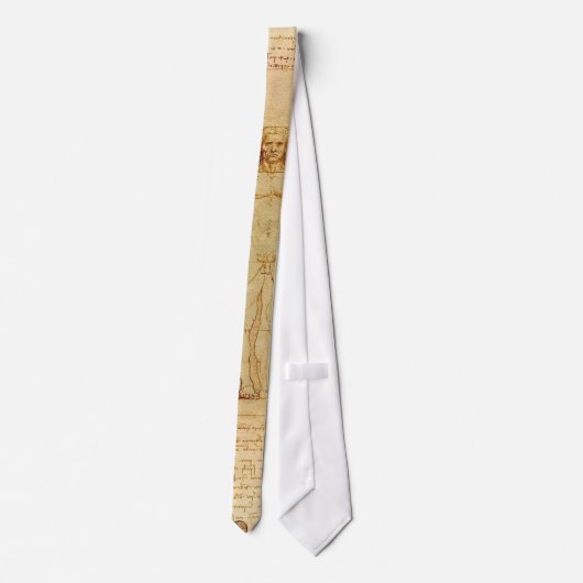 Vitruviaans Man door Leonardo Da Vinci Stropdas (Achterkant)