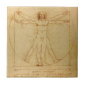 Vitruviaans Man door Leonardo Da Vinci Tegeltje (Voorkant)