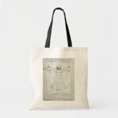 Vitruviaans Man door Leonardo da Vinci Tote Bag (Voorkant)