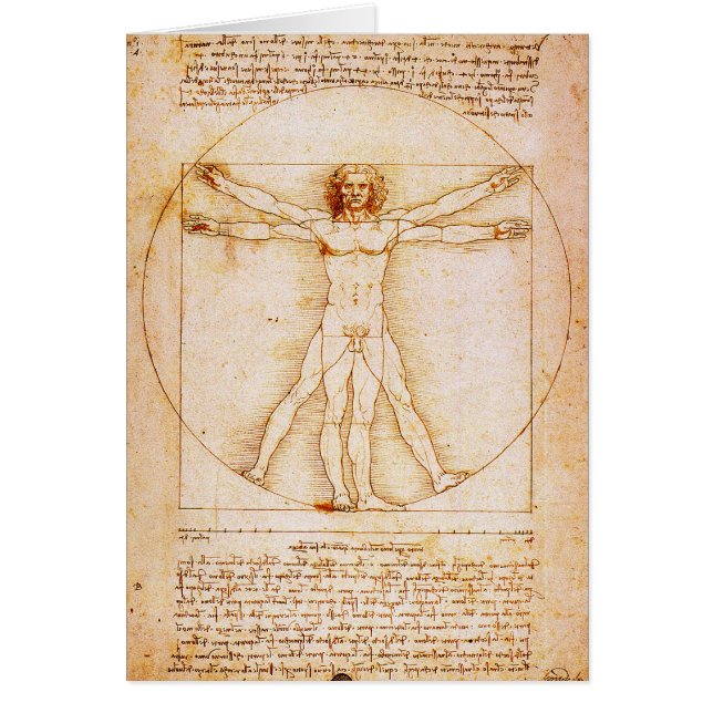 Vitruviaans Man - Leonardo Da Vinci - Aanpasbaar. (Voorkant)