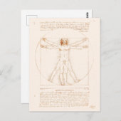Vitruviaans Man | Leonardo da Vinci | Briefkaart (Voorkant / Achterkant)