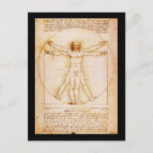 Vitruviaans Man - Leonardo Da Vinci Briefkaart (Voorkant)