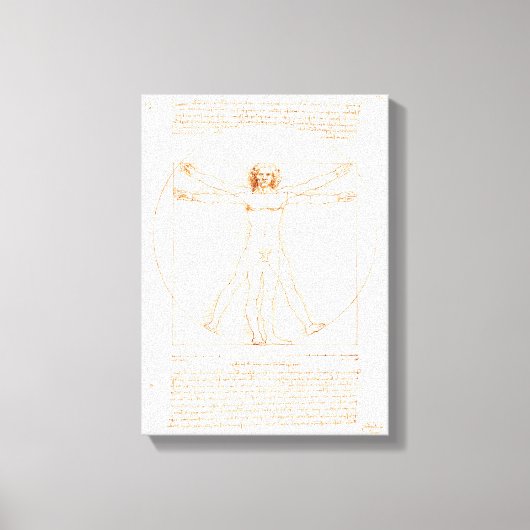 Vitruviaans Man | Leonardo da Vinci | Canvas Afdruk (Voorkant)