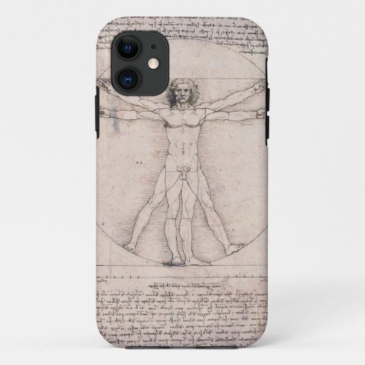 Vitruviaans Man, Leonardo da Vinci Case-Mate iPhone Case (Achterkant)