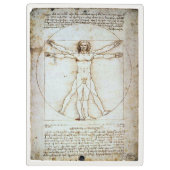 Vitruviaans Man, Leonardo da Vinci, ongeveer 1490. Klembord (Achterkant)