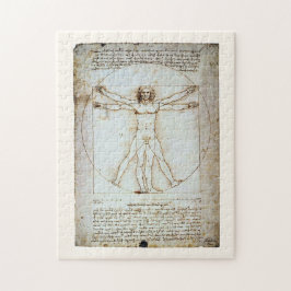 Vitruviaans Man, Leonardo da Vinci, ongeveer 1490. Legpuzzel