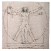 Vitruviaans Man, Leonardo da Vinci Tegeltje (Voorkant)