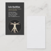 Vitruviaans Man massage therapist 2 Visitekaartje (Voorkant / Achterkant)