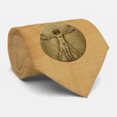 Vitruviaans Man Papyrus-effect Nek-Stropdas Stropdas (Opgerold)