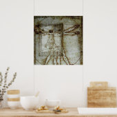 Vitruviaans Man Poster (Keuken)