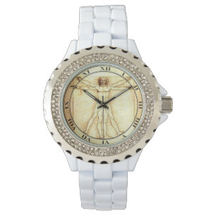 Vitruviaans Man Rhinestone Watch Horloge