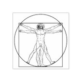 Vitruviaans man rubberstempel (Afrduk)