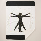 Vitruviaans Man Sherpa Deken (Voorkant)